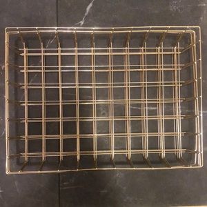 3/$30 EUC Set of 11 Wire Baskets Gold Brass Toned Office Desk Clothing Organizer